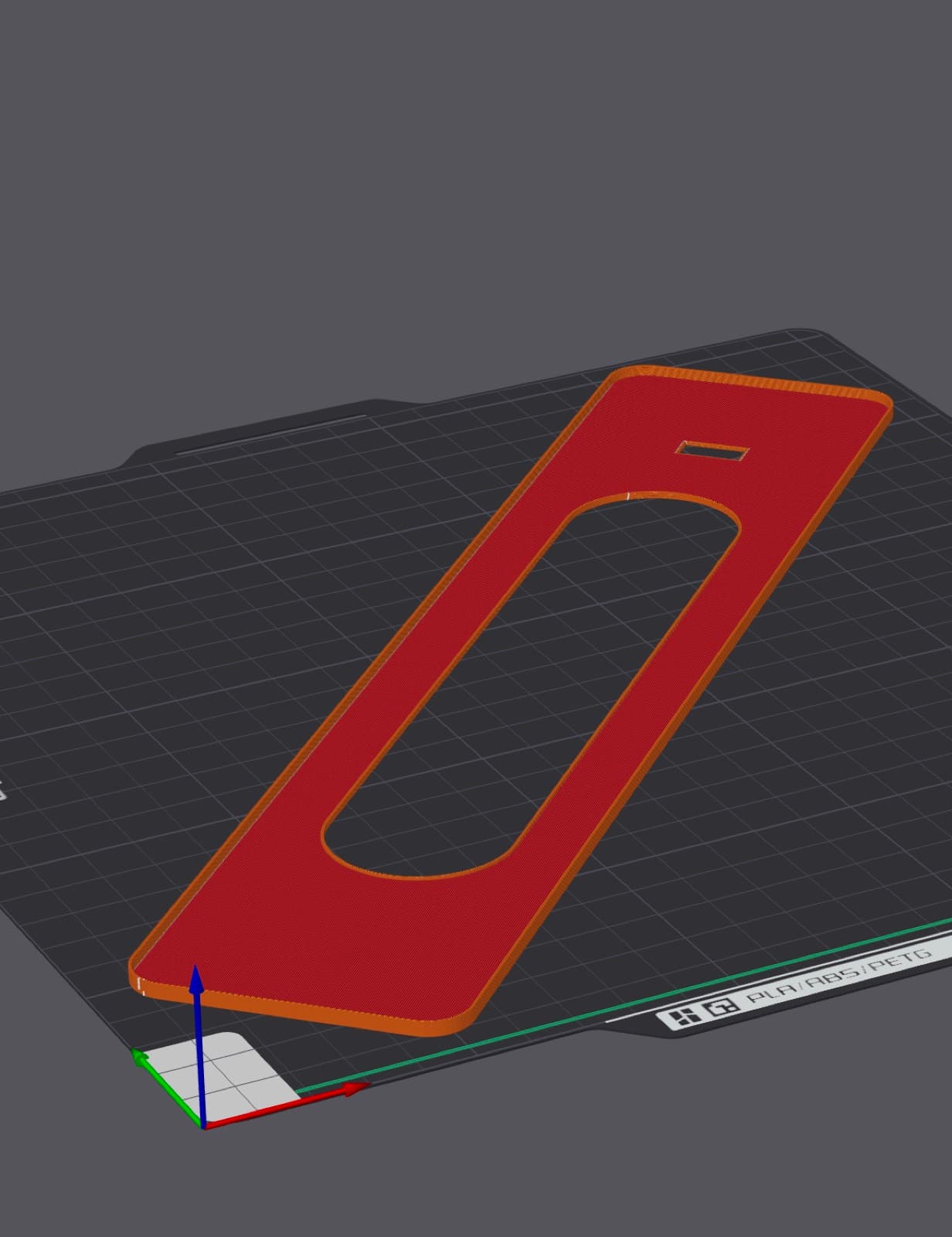 Model zaślepki na stole drukarki (PETG).